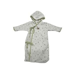 Beatrix Potter Baby Hooded Gown 0–6M Peter Rabbit Garden Print Tie Closure
